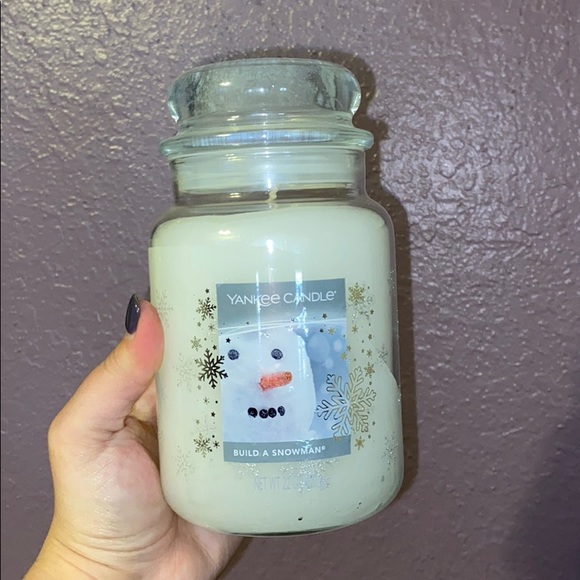 RETIRED Yankee Candle Build A Snowman Large Jar